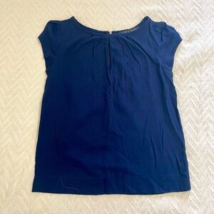 Zara Basics Elegant Chic Navy Blouse Women’s Sz Small Luxury Relator Business